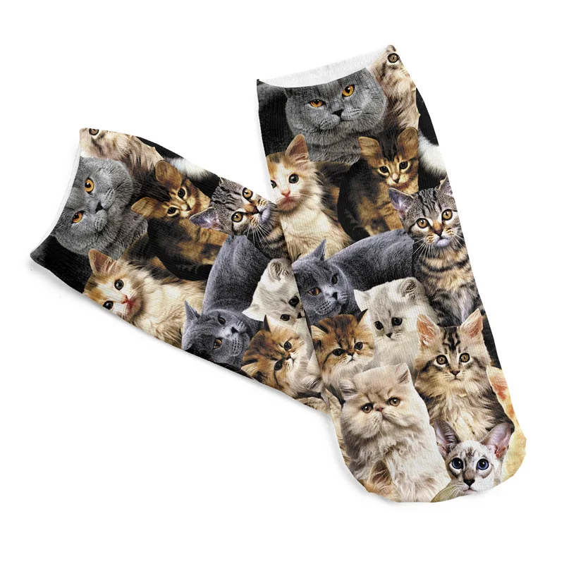 Спортивные носки с 3d цифровым принтом в виде кошек для бега|socks designer|socks socksocks print |