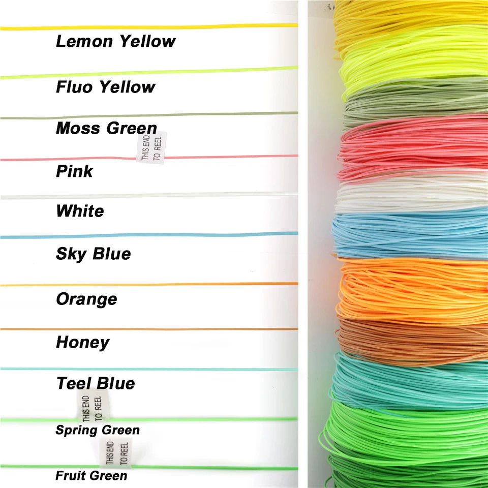 Maximumcatch 100FT 1/2/3/4/5/6/7/8/9wt Fly Fishing Line Weight Forward Floating Fly Line Multi Colors Fishing Line