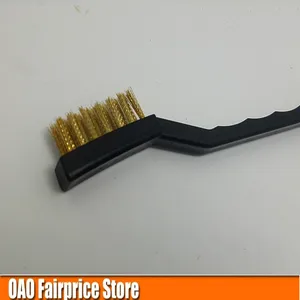 Медная щетка, латунная проволочная щетка, искусственная, Чистка автомобиля, яркая, прозрачная ржавчина, очистка зазора, очистка ржавчины