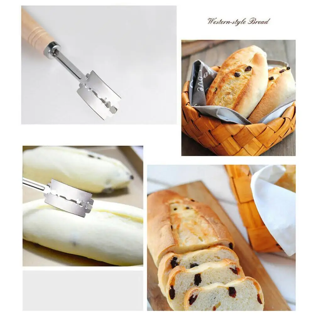 Изогнутый дугой нож для хлеба деревянная ручка 1 шт. сменные лезвия Западный