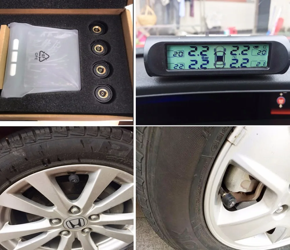 100 шт. в упаковке солнечная система TPMS Visture D01W/D01NTire контроля давления дисплей