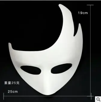 Неокрашенная маска из целлюлозы для вечеринки женщин однотонная белая