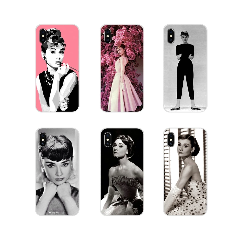 Одри Хепберн аксессуары чехлы для телефонов Чехлы Apple iPhone X XR XS MAX 4 4S 5 5S 5C SE 6 6S 7 8 Plus