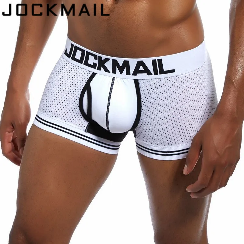 Трусы боксеры JOCKMAIL мужские сетчатые пикантное нижнее белье с U образным мешочком