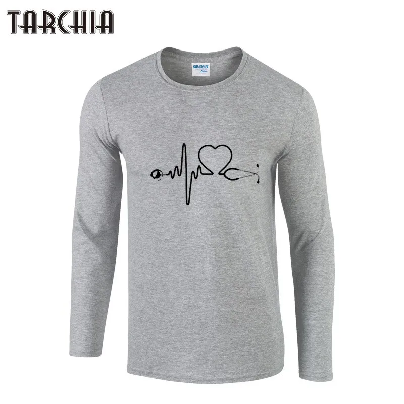 

TARCHIA Men T Shirts Fashion 2022 Brand Round Neck Panda Print Long Sleeve Cotton Casual T-shirt Men Black White Gray Plus Size