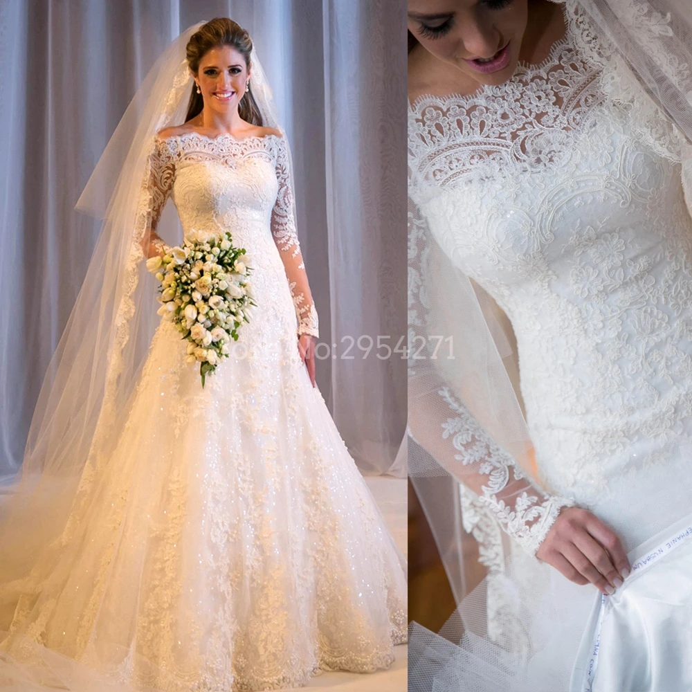 Женское свадебное платье с юбкой годе кружевное винтажное вырезом лодочкой и