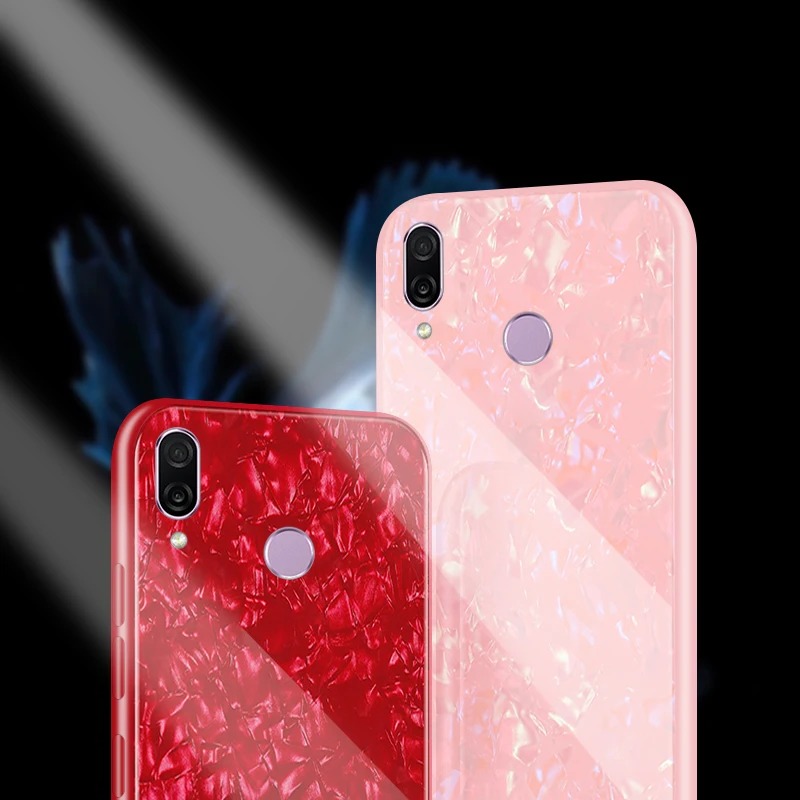 Glitt Case For Huawei Honor 8X max Note 10 Shell Tempered Glass Hard Cover PLAY V10 View |
