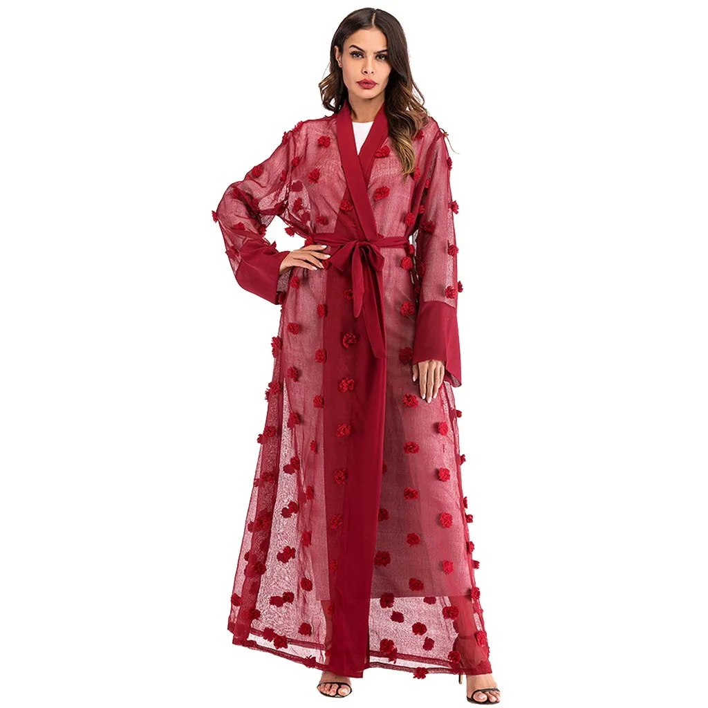 Женское винтажное этническое платье макси в Дубае мусульманская абайя Бандажное