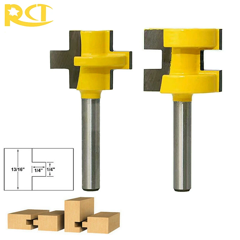 Фрезерный станок с хвостовиком RCT 1/4 '' 2 шт. резак для деревянных Tenon панели Wainscot