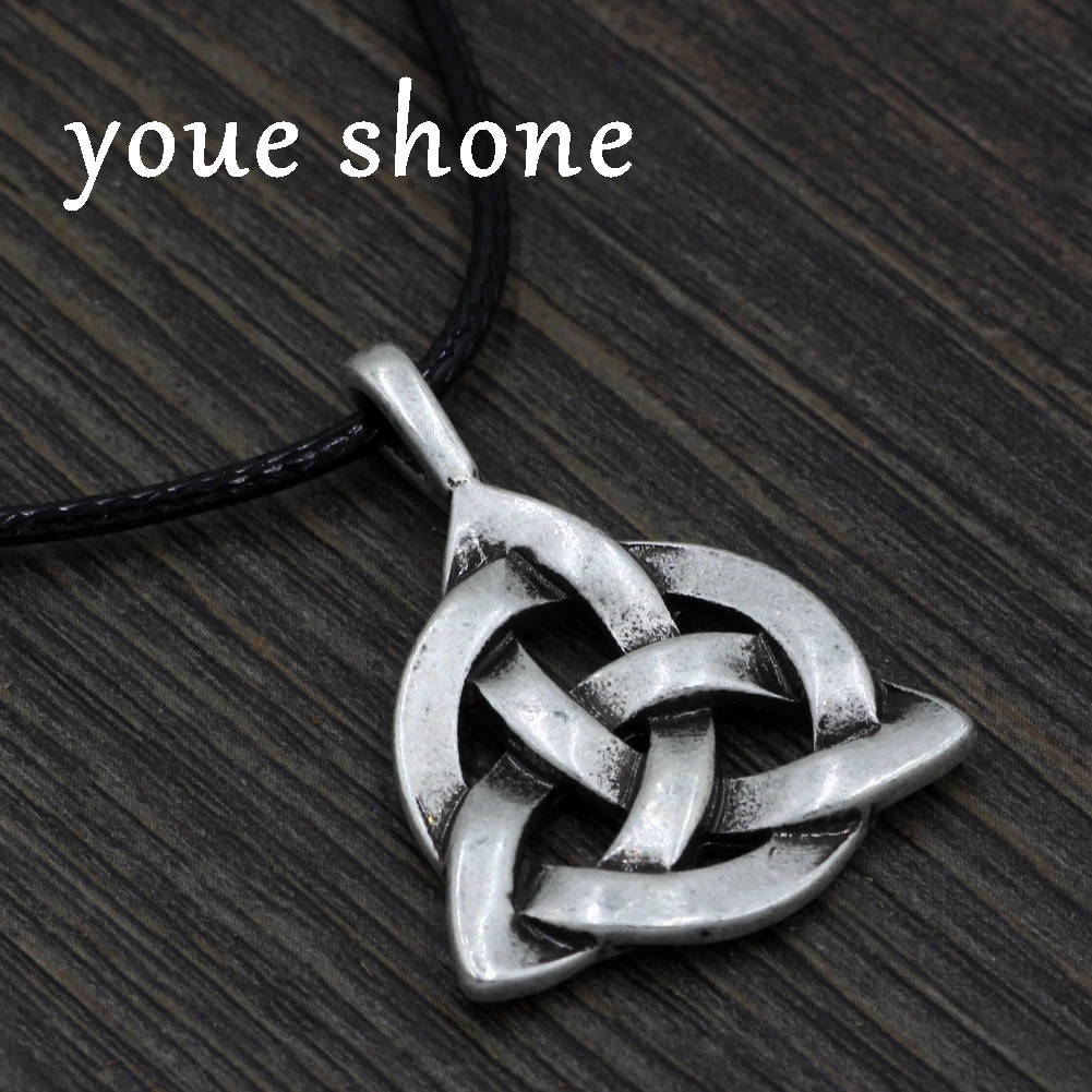Youe shone Viking Triquetra Trinity Knot Norse ожерелье ирландский скандинавский Оловянный