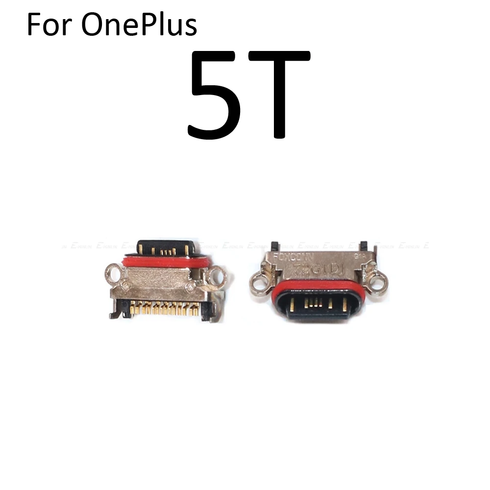 2 шт. для OnePlus X 1 2 3 3T 5 5T 6 6T 7 Pro Micro type C USB разъем питания зарядки Разъем Порт Разъем - Цвет: For OnePlus 5T