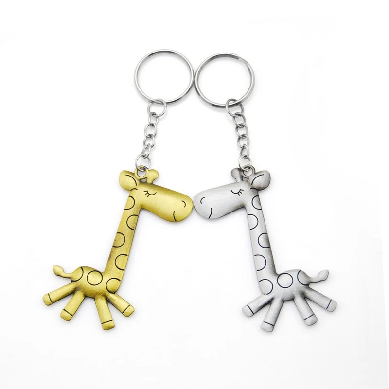 Новые модные милые брелки с жирафом в стиле панк брелок из сплава черепом мужские