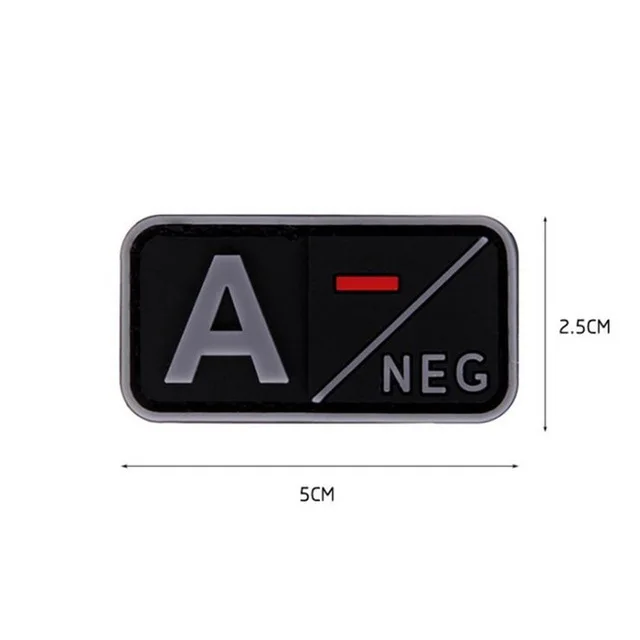21 3D ПВХ A+ B+ AB+ O+ Положительный POS A-B-AB-O-отрицательный NEG Тип крови группа патч для одежды Военный резиновый нагрудный знак крючок и петля - Цвет: 21