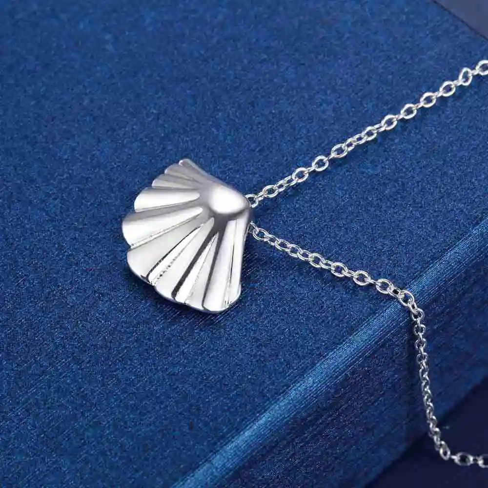 Оптовая продажа блестящее посеребренное ожерелье новая распродажа серебряные