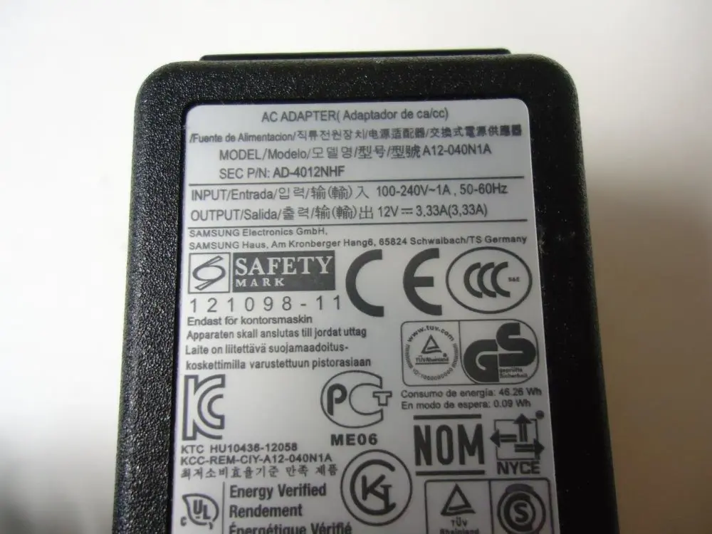 Оригинальный блок питания для планшета XE700T1C XE500T1C 12 В 3 33a 1 шт. гарантийный на