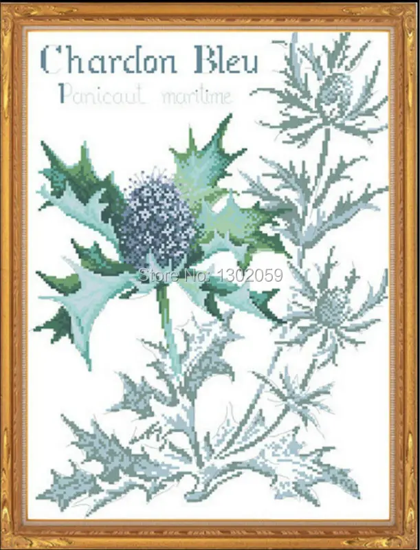 Серия теней цветок расторопши вышивка Набор для вышивки крестиком продажа с