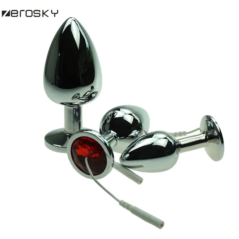 Анальная пробка с электрическим током импульсная терапия массажные аксессуары