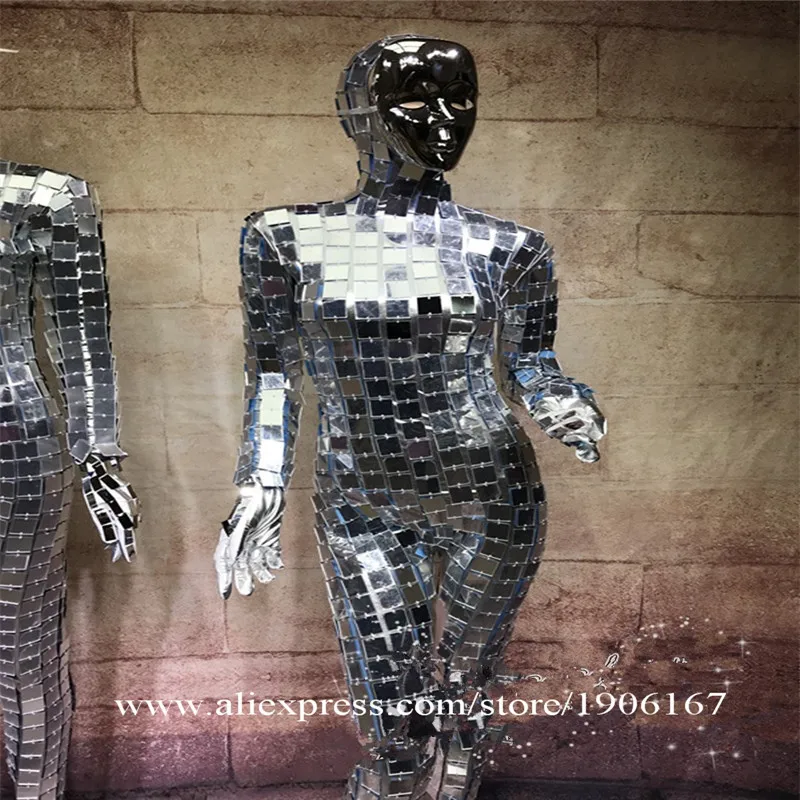 Подиум шоу для мужчин серебряный цвет сценический бальный костюм Женская одежда