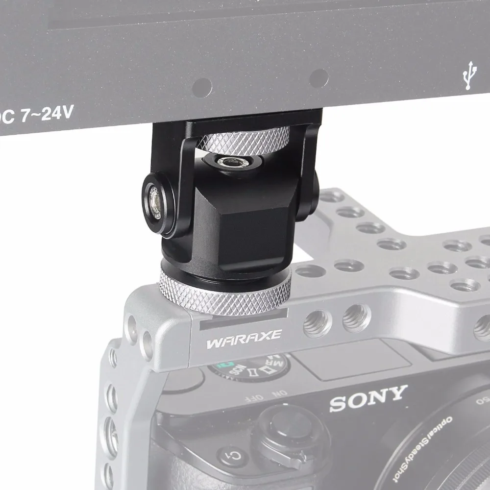 Горячий башмак регулируемое крепление монитор адаптер вспышки микрофон