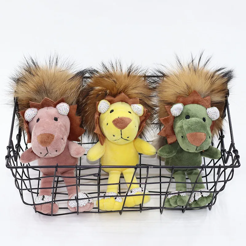 23 см пушистый мяч из натурального меха енота брелок золотые брелки милый