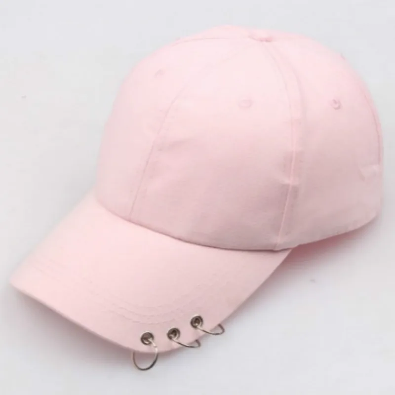 

Fashion Ring Baseball Cap Hip Hop Adjustable Solid Cotton The Rapper Cap Streetwear Snapback Hat Women Men Baseball Caps 2019