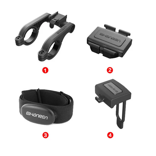 Accessories SHANREN 2 в 1 велосипедный Спидометр 400 люмен светильник водонепроницаемый IP65 велосипедный светильник беспроводной 18 функций MTB велосипедный компьютер секундомер - Цвет: Accessories