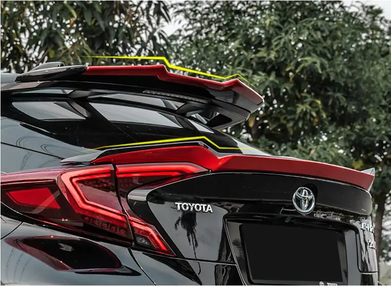 Высокое качество ABS краска заднее крыло багажника спойлер для Toyota C-HR CHR по EMS
