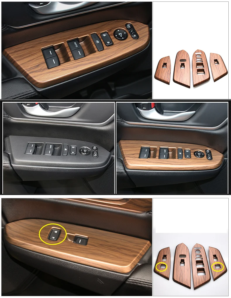 Для Honda CR-V CRV персик под дерево внутренняя отделка покрытие формирующая рамка украшение автомобиля аксессуары для укладки
