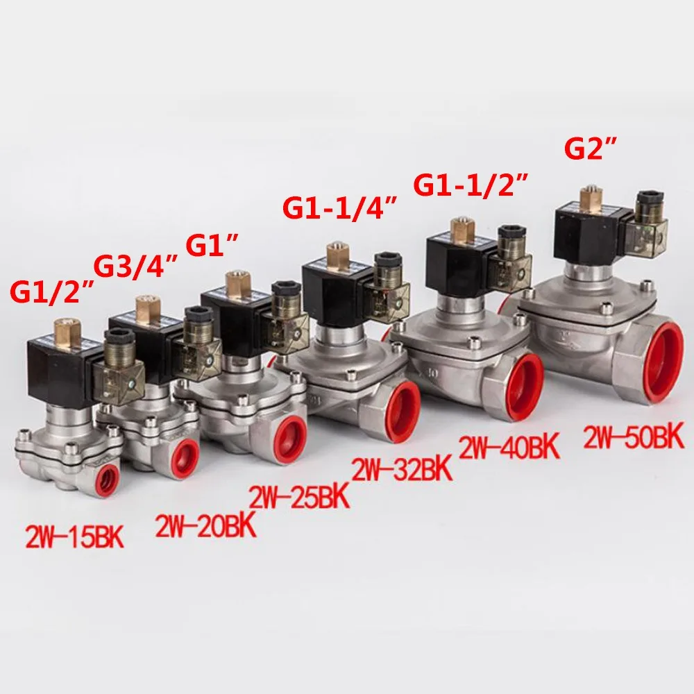Нормально открытый электромагнитный клапан из нержавеющей стали пневматический