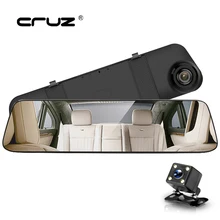 CRUZ dash cam Зеркало для автомобиля dvr Двойная камера Две камеры
