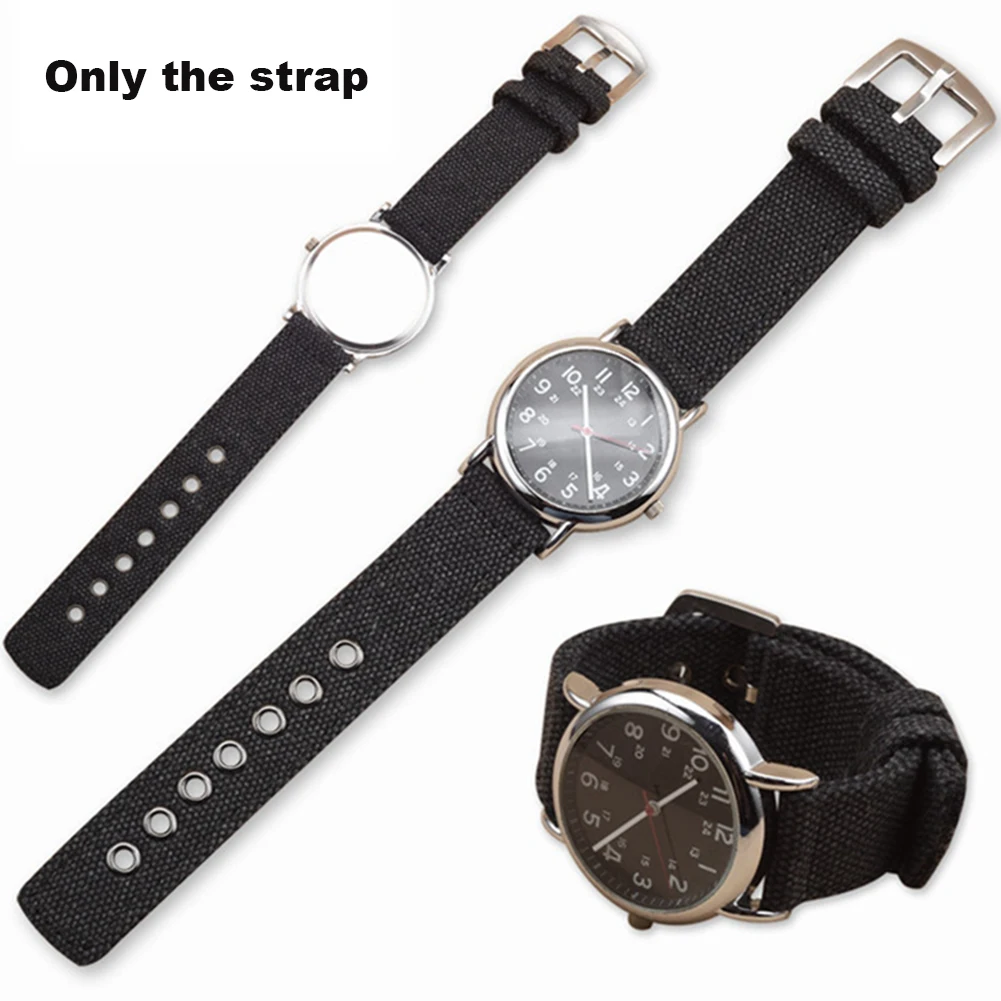 Decoration Wrist Delicate Camouflage Pattern Canvas Bracelet Durable Watchband Adjustable Lightweight Clock Replacement Portable