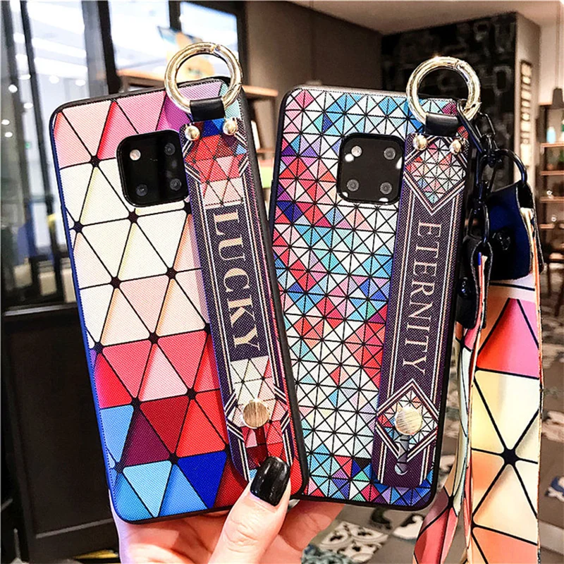 Чехол s для huawei P30 P20 Pro Honor 10 Lite mate 20 30 Pro Nova 3 4e 5 3e 8X 9X задняя крышка чехол с ожерельем держатель для телефона