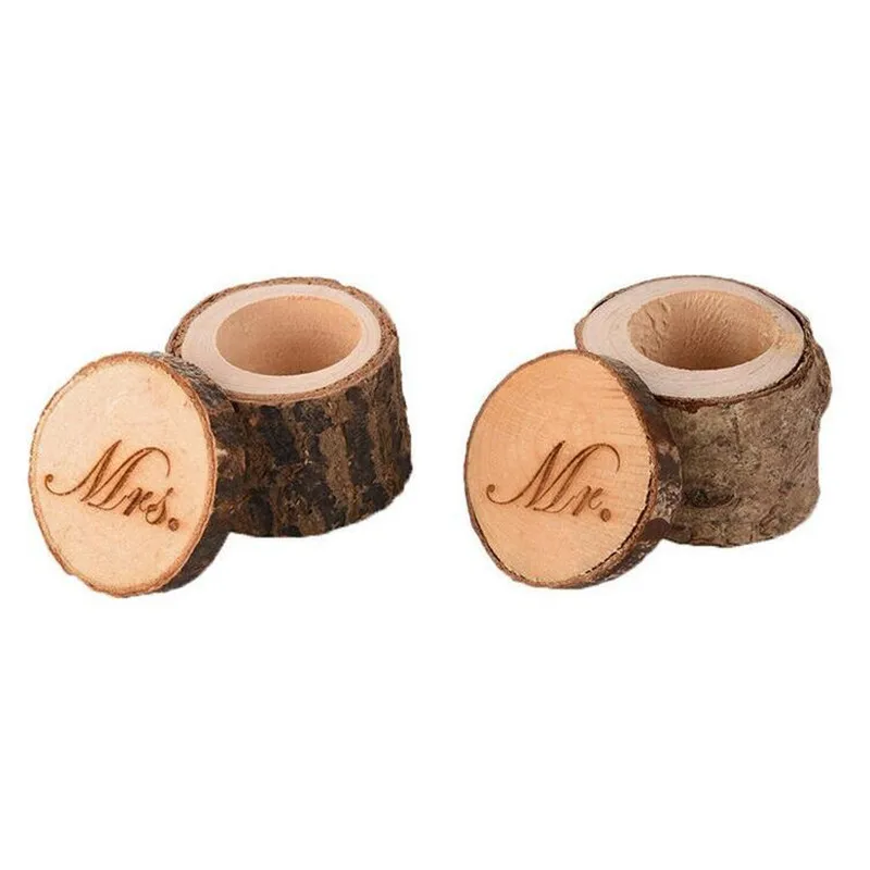 Mr &amp Mrs кольцо Bearer Box для деревенской свадебной Валентина Обручение