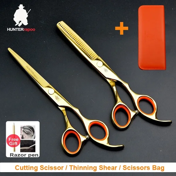 set with bag Скидка 30%, 6 дюймов, профессиональные ножницы для стрижки волос, парикмахерские ножницы из нержавеющей стали, набор, парикмахерский магазин, товары, комплект для салонов - Цвет: set with bag