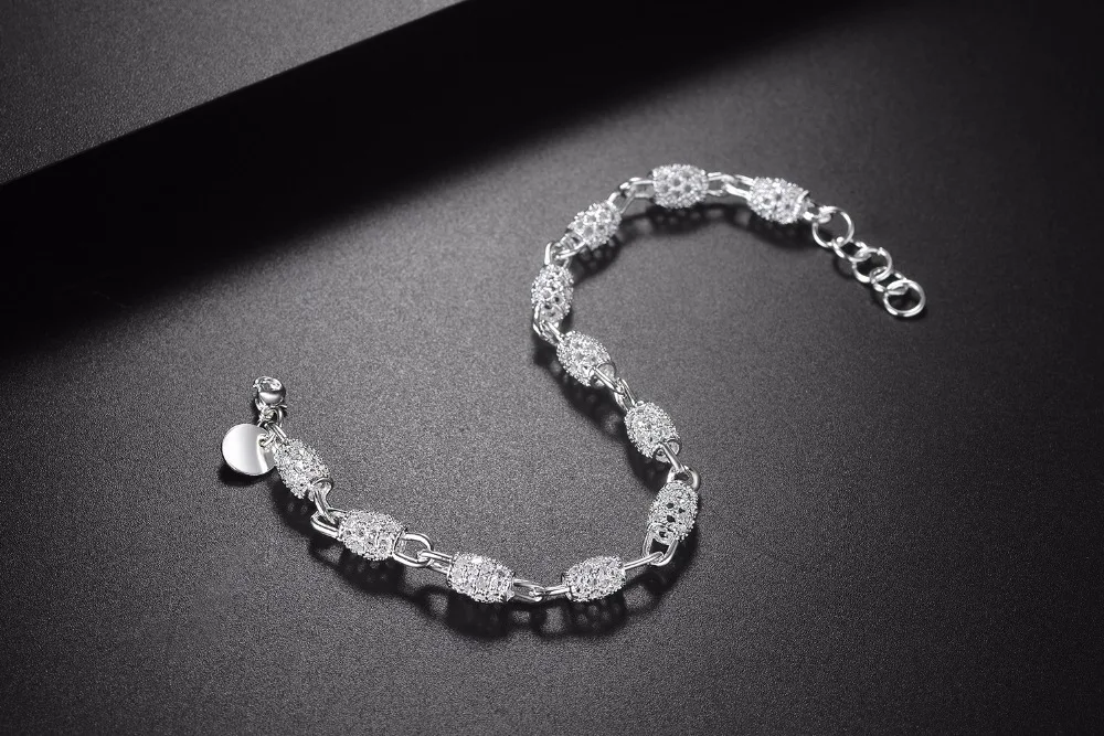 Новинка 2018 ювелирное изделие серебряного цвета браслет из бусин модный для