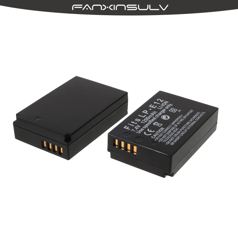 3 шт. LP-E12 LPE12 LP E12 аккумулятор True capaci + батарейных отсека для Canon EOX-M M2 M10 M50 M100 100D Kiss X7