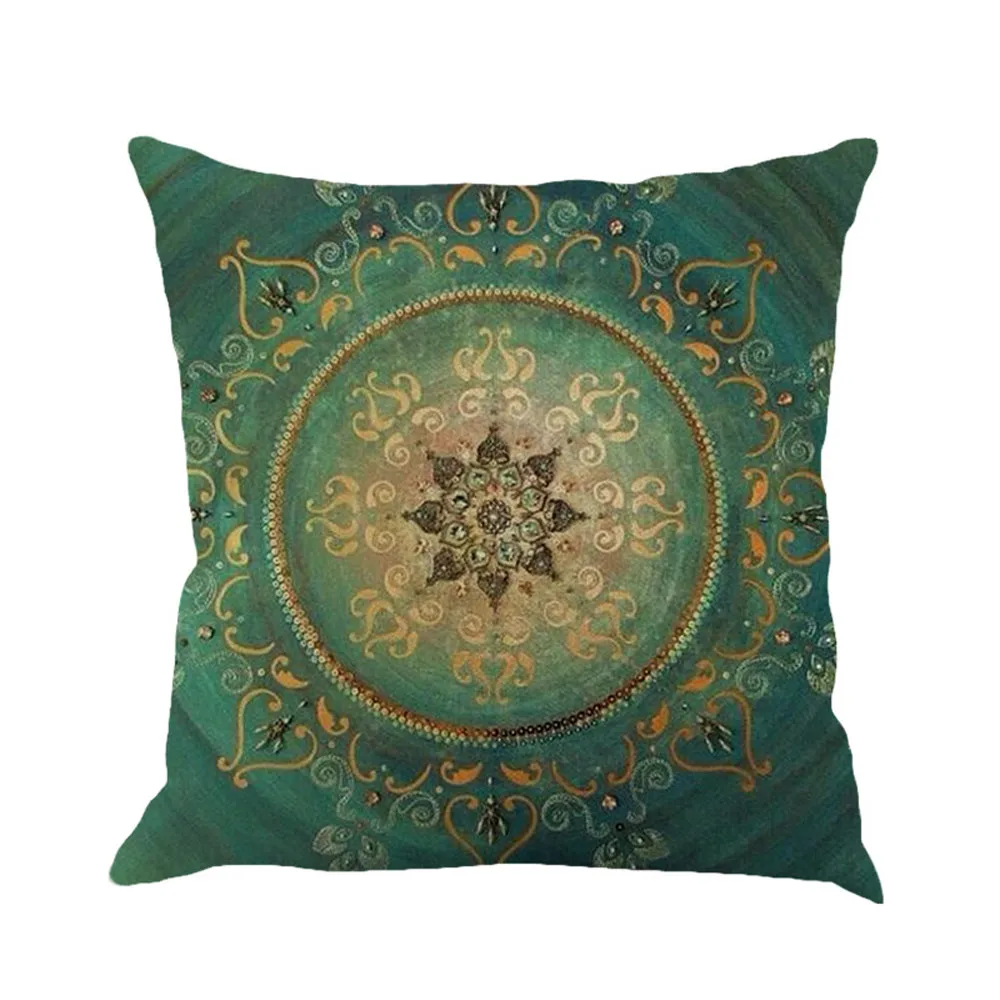 

Bohemian Style Geometric Painting Cushion Cover Colorful Pattern Linen Pillow Case Home Decorative Pillow Cover For Sofa Car