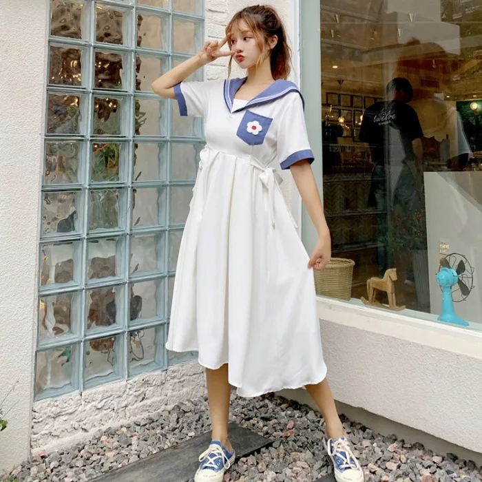 Женские платья в японском стиле Harajuku Ulzzang женское корейское милое платье с