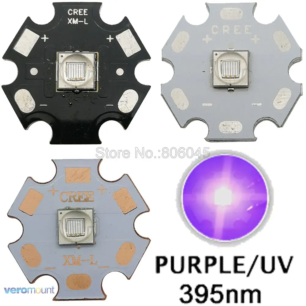 8W Epileds 5050 XML2 XM L2 T6 10W UV 395nm 405nm высокое Мощность светодиодный излучатель светильник