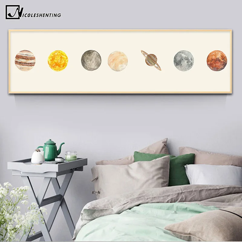 Постер и печать на холсте космоса Вселенная планета земля луна|picture for living room|wall