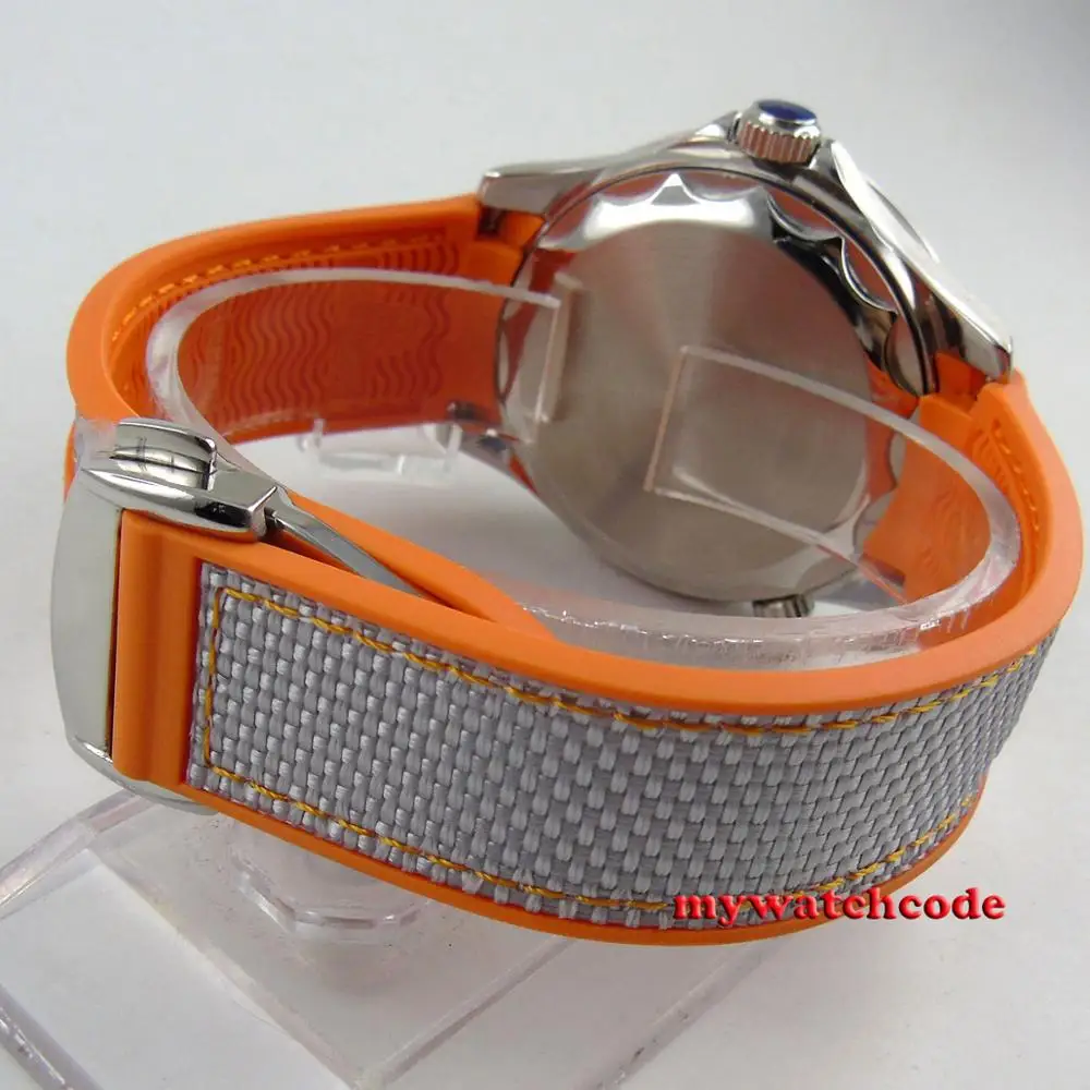 Автоматические Мужские часы с белым циферблатом 41 мм зажимом и сапфировым