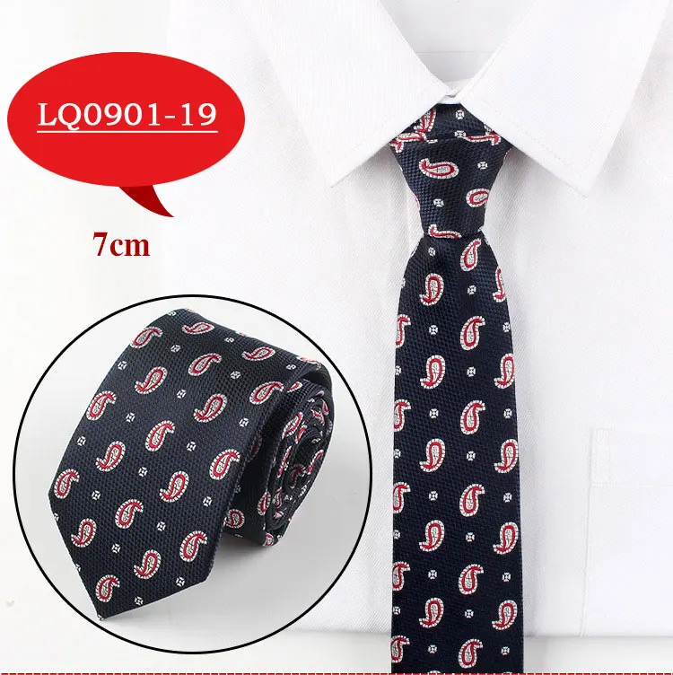 Men Tie Fashion 7cm Classic Luxury Jacquard Woven Neckties Factory Seller Bridegroom Business Wedding Accessories Shirt Neck Tie