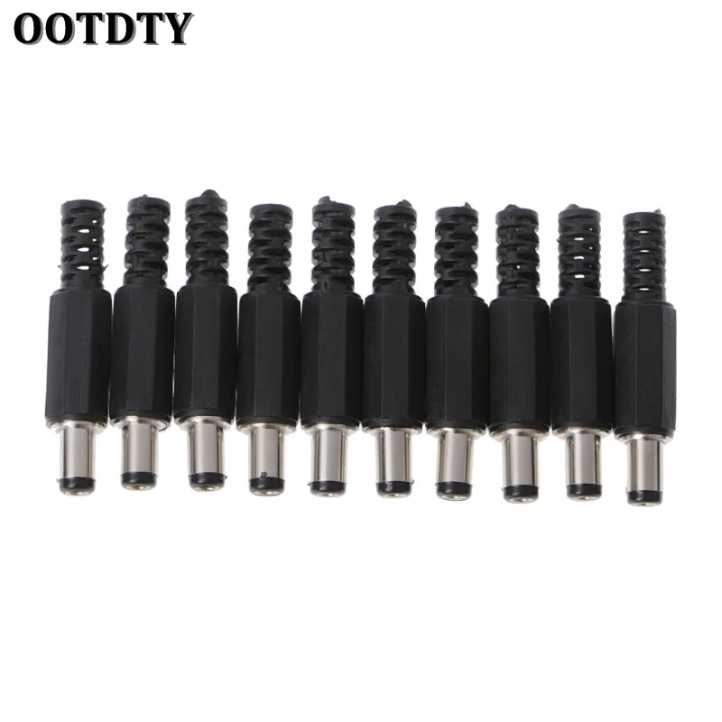 OOTDTY 10 шт. 5,5x2,5 мм 5,5x2,1 мм Мужской DC в линии разъем Jack разъем адаптера Пластиковая крышка