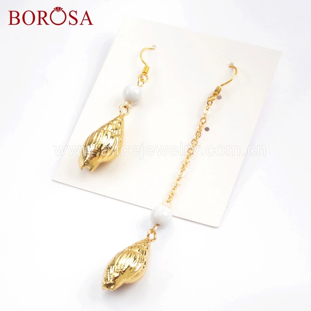 Серьги-гвоздики BOROSA Асимметричные ручной работы 5 пар HD0006 | Украшения и