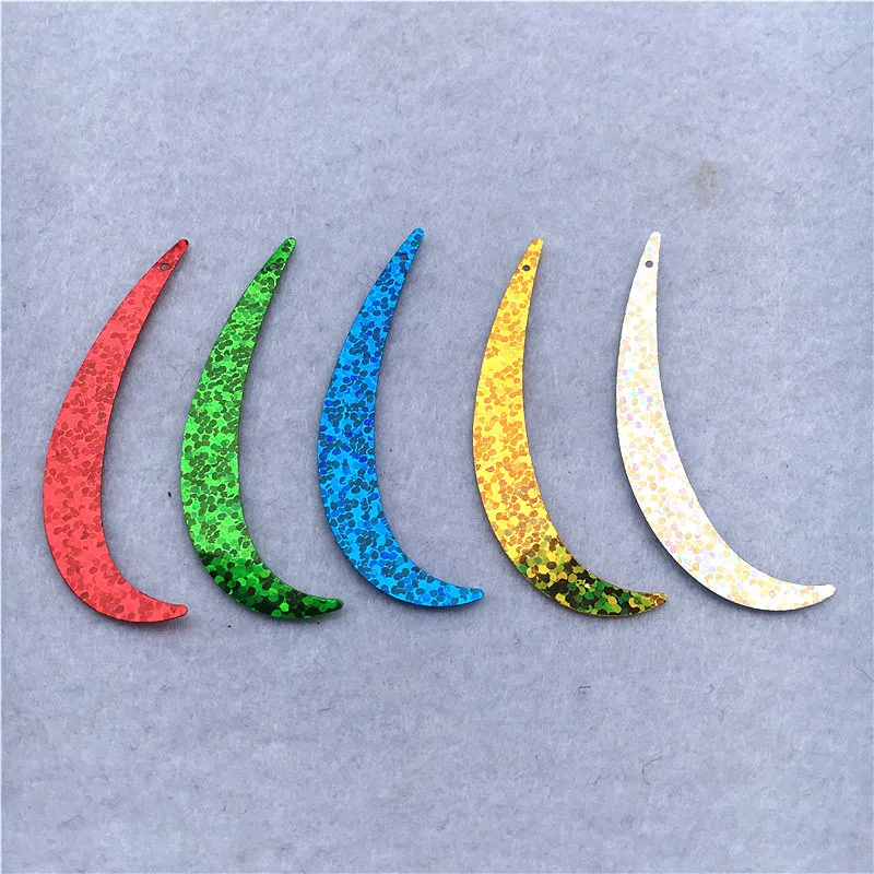 100 шт. большие блестки 7*55 мм голограмма лазерный крючок форма ПВХ Кот свободные