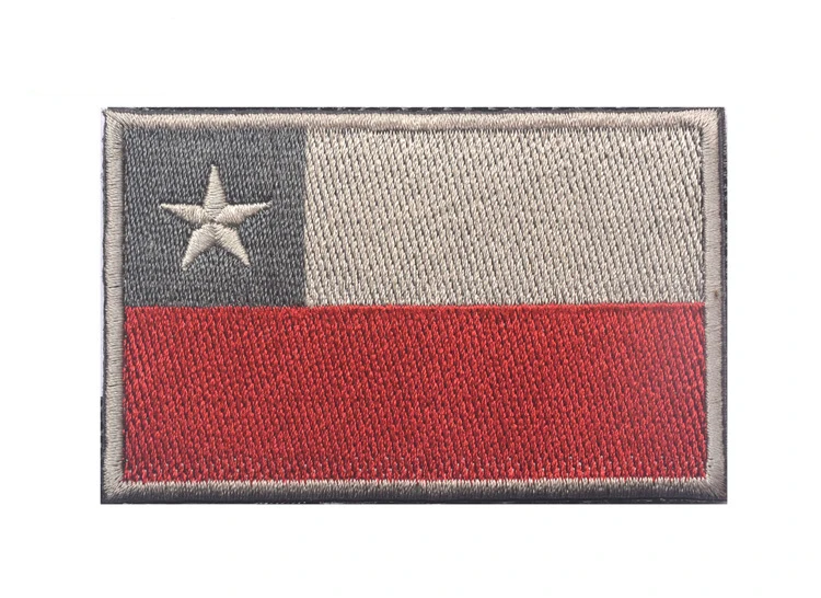 5pcs/lot Chile Flag CHILEAN NATIONAL FLAG Patch Tactical Hook Loop Badge Decor Patches | Дом и сад