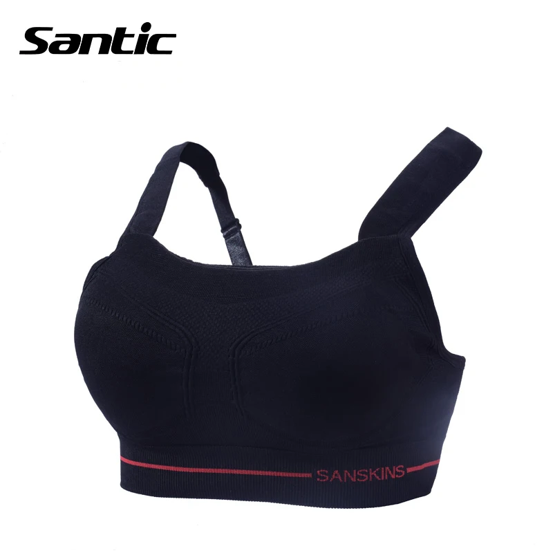 Santic спортивный бюстгальтер полноразмерный мягкий для фитнеса, йоги, бега бюстгальтер спортивный укороченный топ пуш-ап бесшовный спортивный жилет Спортивное нижнее белье
