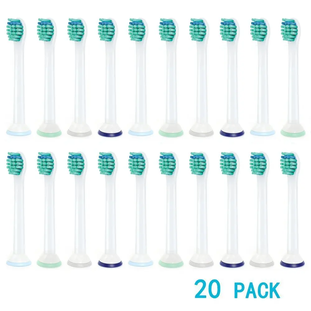 20PCS 12 шт. звуковые Съемные насадки для зубной щетки для Philips Sonicare ProResults HX6024 fitsPlaque control Gum Health PowerUp EasyClean - Цвет: 20PCS