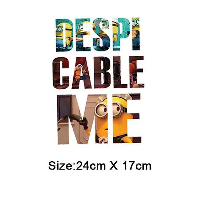 Minions4 Гладильные наклейки с миньонами, железные нашивки для одежды, теплопередача для мальчиков, футболка, джинсы, аксессуары для самостоятельной сборки, заплатки, а-уровень, моющиеся - Цвет: Minions4