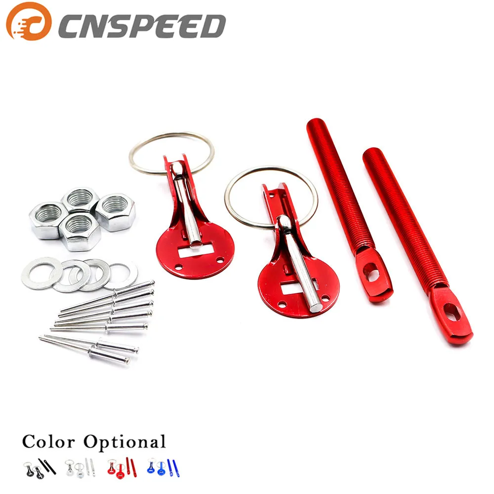 CNSPEED Racing Универсальный 4 вида цветов из алюминиевого сплава капота с фиксатором